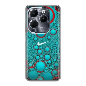 Силиконовый Чехол на Infinix Hot 40 Play с картинкой Nike (Найк зеленый)
