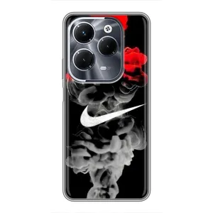Силиконовый Чехол на Infinix Hot 40 Play с картинкой Nike (Nike дым)