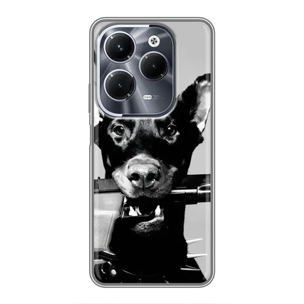 Чехол с рисунком «Опасный доберман» для Infinix Hot 40 Play Чехол с рисунком «Опасный доберман» для Infinix Hot 40 Play