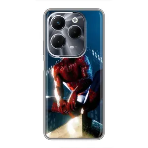 Чехол Супергерой Человека Паука на Infinix Hot 40 Play (Паук на доме)