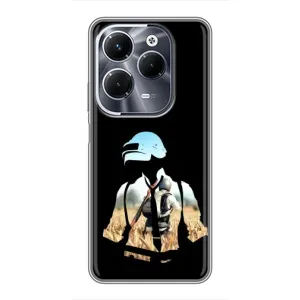 Силиконовый чехол с картинкой "Герой Pubg" на Infinix Hot 40 Play (Пубг мен)