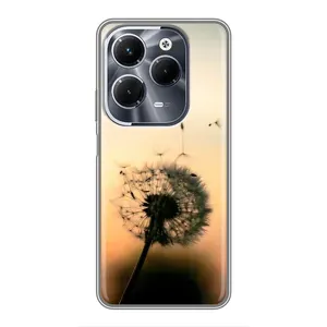 Силиконовый Чехол с одуванчиками на Infinix Hot 40 Play (Роздумаханый одуванчик)