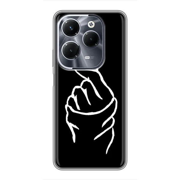 Чехол с рисунком «Сердце на черном» для Infinix Hot 40 Play Чехол с рисунком «Сердце на черном» для Infinix Hot 40 Play