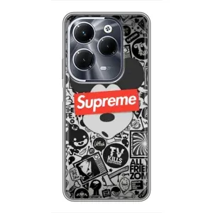 Чохол з Брендами одягу на Інфінікс ХОТ 40 Плей (Supreme Маус)