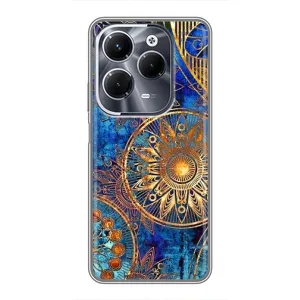 Чехлы со смыслом для Infinix Hot 40 Play (Золотые узоры)