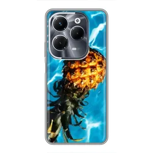 Чехол с изображением вкусной еды для Infinix Hot 40 Pro (Ананас)