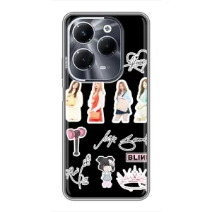Чехлы с картинкой для Infinix Hot 40 Pro (Арт блэкпинг)