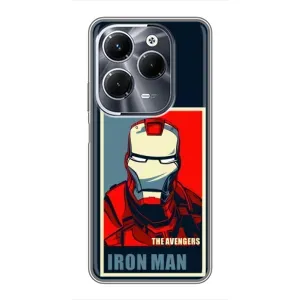Чехол Супергерой Железный человек на Infinix Hot 40 Pro (Art Iron man)