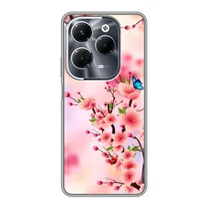 Чохол з картинкою Сакури на Infinix Hot 40 Pro (Метелики на сакурі)