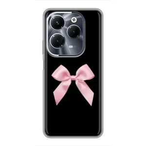 Чехол банты для Infinix Hot 40 Pro (Бант на черном)