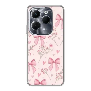 Чехол банты для Infinix Hot 40 Pro (Банты с цветами)