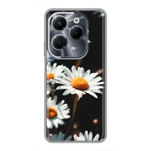 Чохол з ромашками на Infinix Hot 40 Pro (Білі ромашки)