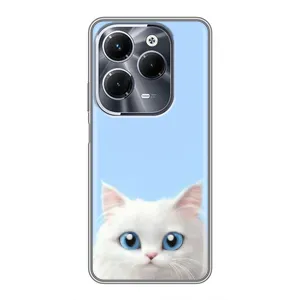 Чохол на тематику: Коти для Infinix Hot 40 Pro (Білий кіт)