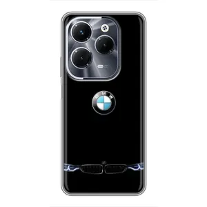 Силіконовий бампер з картинкою машини на Infinix Hot 40 Pro (Чорний BMW)
