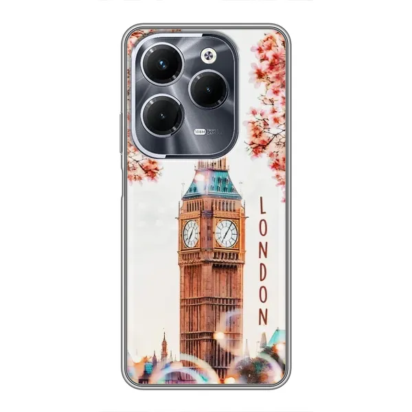 Чехол с рисунком «Часы Лондон» для Infinix Hot 40 Pro Чехол с рисунком «Часы Лондон» для Infinix Hot 40 Pro