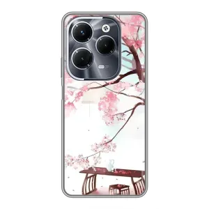 Чехол с принтом САКУРЫ на Infinix Hot 40 Pro (Чайная церемония)