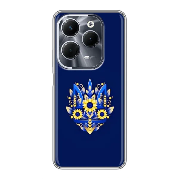Чехол с рисунком «Цветущий Герб» для Infinix Hot 40 Pro