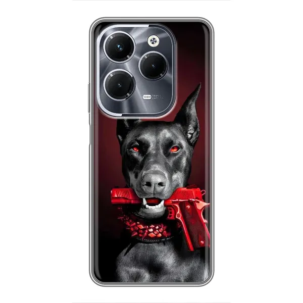 Чехол с рисунком «Доберман злой» для Infinix Hot 40 Pro Чехол с рисунком «Доберман злой» для Infinix Hot 40 Pro
