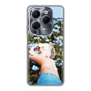 Чохли з зображенням різних тварин на Infinix Hot 40 Pro (Їжачок в руці)