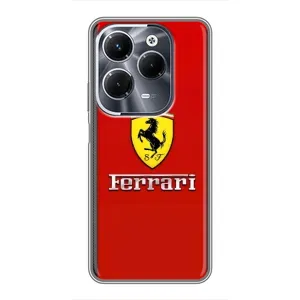 Силіконовий бампер з картинкою машини на Infinix Hot 40 Pro (Ferrari Logo)