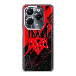 Чехлы УПА (Красно-Чёрный) на Infinix Hot 40 Pro (Герб в цвете УПА)