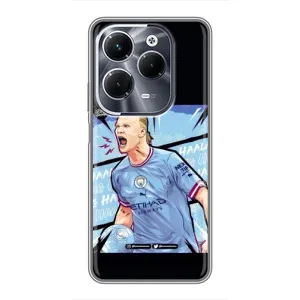 Чохли з принтом на Infinix Hot 40 Pro Футболіст (гол Ерлінг Холанд)