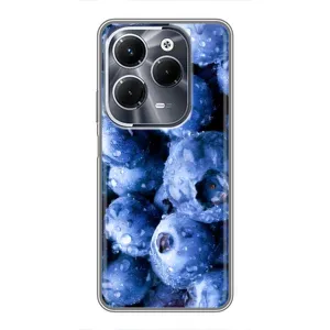 Чехол с изображением вкусной еды для Infinix Hot 40 Pro (Голубика)