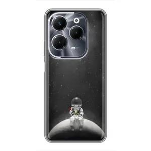 Силіконовый Чохол з принтом "Космонавти" на Infinix Hot 40 Pro (Космонавт романтик)