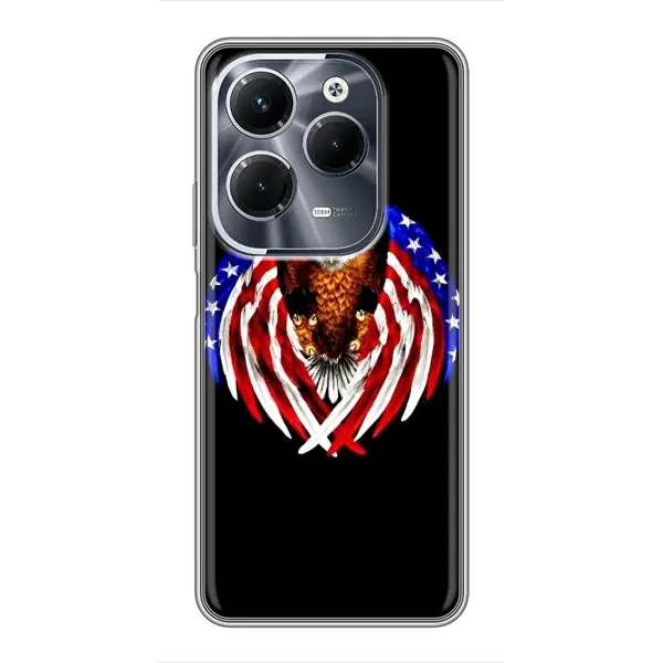 Чехол с рисунком «Крылья США» для Infinix Hot 40 Pro Чехол с рисунком «Крылья США» для Infinix Hot 40 Pro