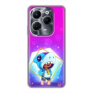 Чохол Бравл Старс для Infinix Hot 40 Pro (Леон у костюмі Акули)