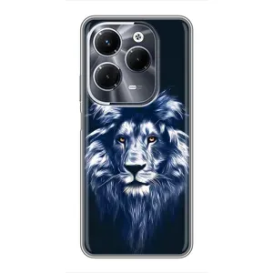 Чохол з картинкою на Infinix Hot 40 Pro (Лев – синій)