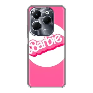 Силіконовый Чохол Барбі фільм на Infinix Hot 40 Pro (Лого Барбі)