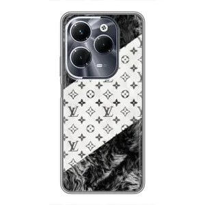 Чохол Стиль Louis Vuitton на Infinix Hot 40 Pro (LV на білому)