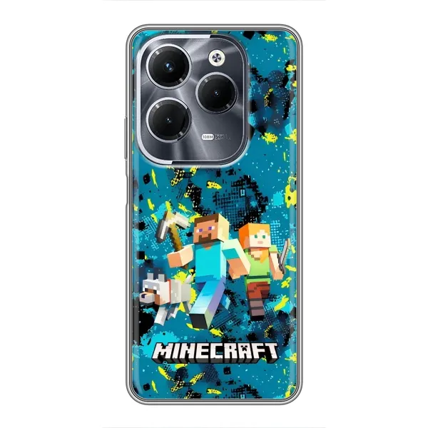 Чехол с рисунком «Майнкрафт» для Infinix Hot 40 Pro Чехол с рисунком «Майнкрафт» для Infinix Hot 40 Pro