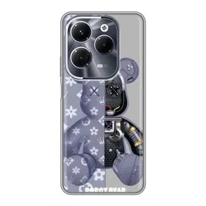 Силіконовий чохол для Infinix Hot 40 Pro (Ведмідь Louis Vuitton)