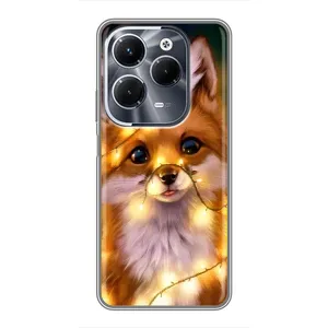 Чохол з Лисичкою для Infinix Hot 40 Pro (Новорічне лисеня)