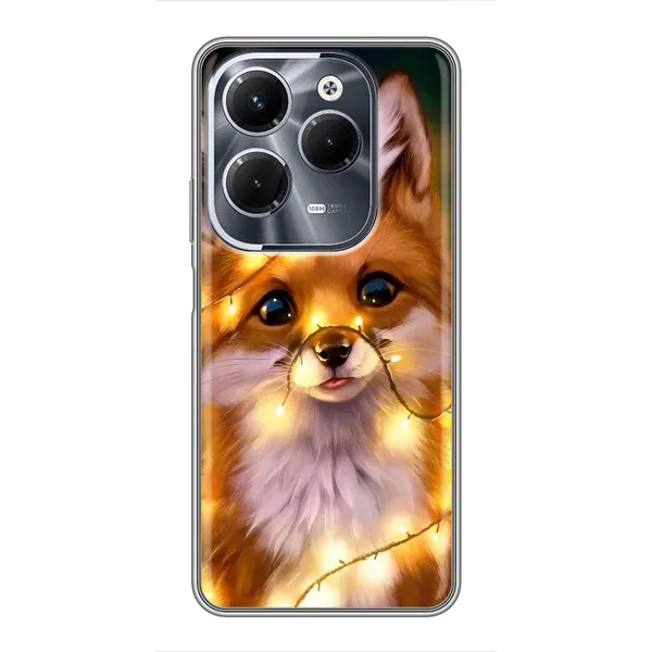 Чехол с рисунком «Новогодний лисенок» для Infinix Hot 40 Pro Чехол с рисунком «Новогодний лисенок» для Infinix Hot 40 Pro