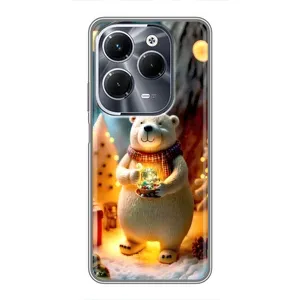 Чехлы на Новый Год Infinix Hot 40 Pro (Новогодний ведмеженок)
