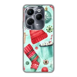 Чехол Санта Клаус для Infinix Hot 40 Pro (Одежда)