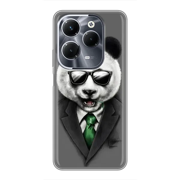 Чехол с рисунком «Панда в очках» для Infinix Hot 40 Pro Чехол с рисунком «Панда в очках» для Infinix Hot 40 Pro
