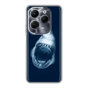 Силіконовий бампер з картинкою звірів для Infinix Hot 40 Pro (Пащу Акули)