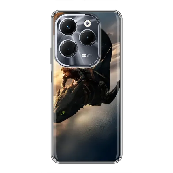 Чехол с рисунком «Полет Беззубика» для Infinix Hot 40 Pro Чехол с рисунком «Полет Беззубика» для Infinix Hot 40 Pro