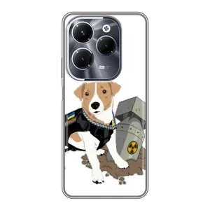 Чехол с принтом Собаки Патрон для Infinix Hot 40 Pro (Пёс Патрон с ракетой)