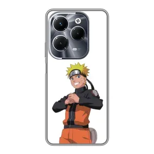 Чохли з принтом НАРУТО на Infinix Hot 40 Pro (Веселий Наруто)