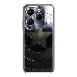 Чехол с Щитом Капитана Америки на Infinix Hot 40 Pro (Ретро Щит Капитана)