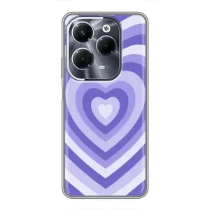 Чехлы с тематикой "Маленькие Сердечки" на Infinix Hot 40 Pro (Сердце фиолет)