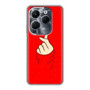 Чехлы (Знак сердечка) на Infinix Hot 40 Pro (Сердце на красном)