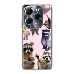 Силіконовий Чохол з Энотами на Infinix Hot 40 Pro (Смішні Єноти)