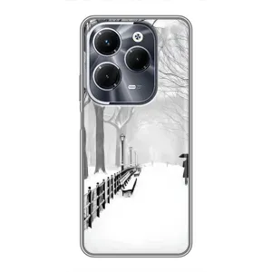 Чехлы на Новый Год Infinix Hot 40 Pro (Снегом замело)