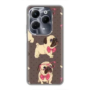 Чохол (ТПУ) Милі песики для Infinix Hot 40 Pro (Песик Мопсікі)